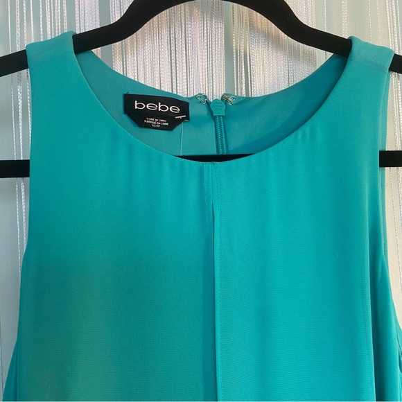 Bebe Chiffon Overlay Maxi Dress NWT - Picture 3 of 17